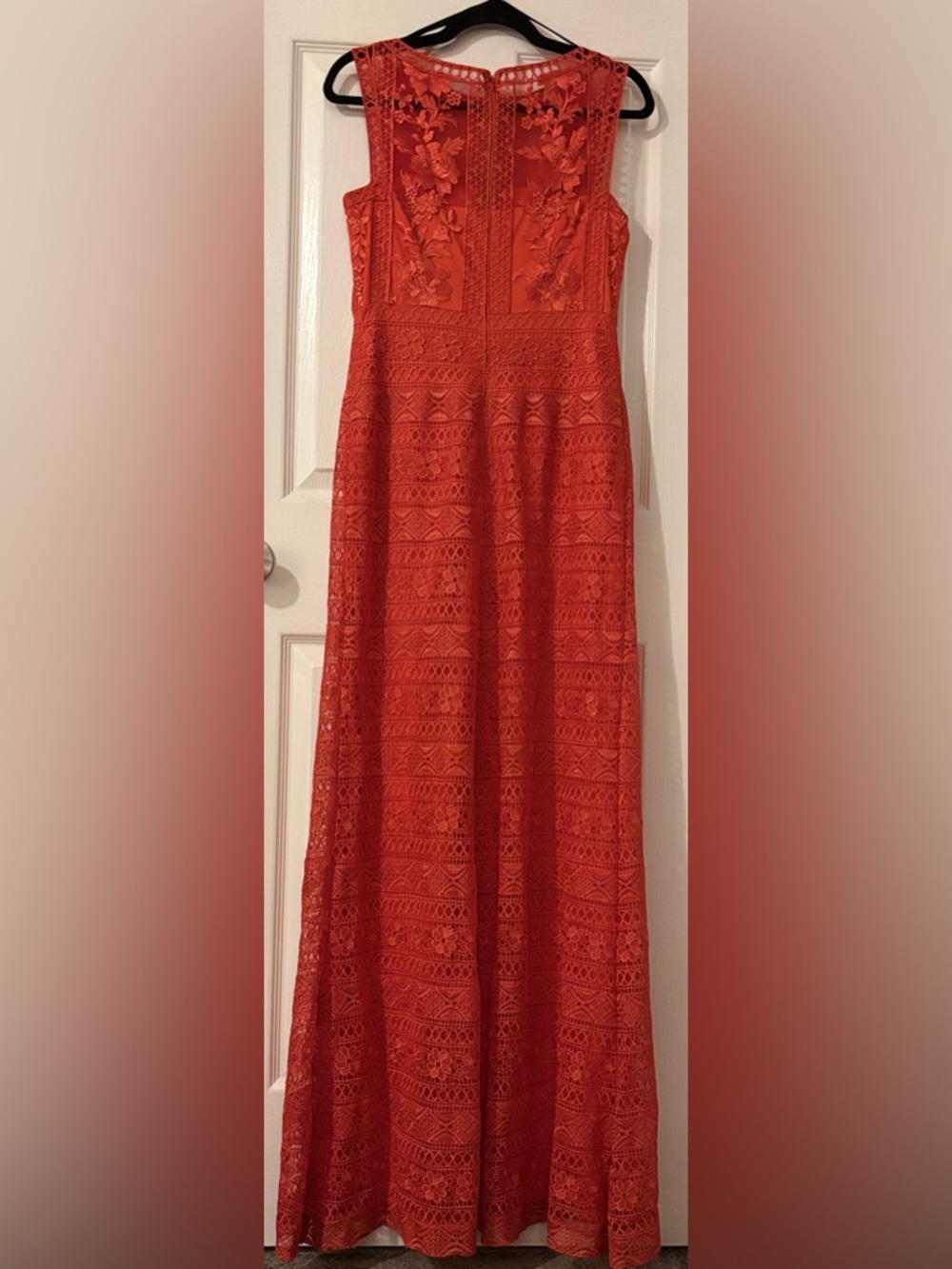 Sleeveless Lace Maxi Dress in Burnt Orange - Picture 3 of 7